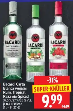 Edeka Herkules Bacardi Carta Blanca weisser Rum Angebot