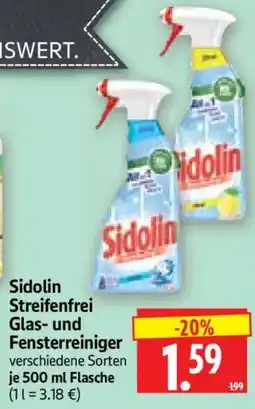 Edeka Herkules Sidolin Streifenfrei Glas- und Fensterreiniger Angebot