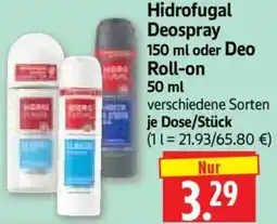Edeka Herkules Hidrofugal Deospray Angebot