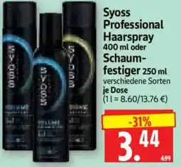 Edeka Herkules Syoss Professional Haarspray Angebot