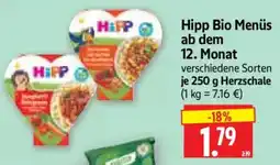 Edeka Herkules Hipp Bio Menüs Angebot