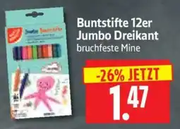 Edeka Herkules Buntstifte 12er Jumbo Dreikant Angebot