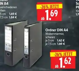 Edeka Herkules Ordner DIN A4 Wolkenmarmor, schwarz Angebot