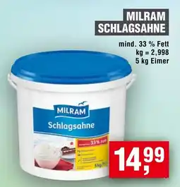 EDEKA Foodservice MILRAM Schlagsahne Angebot