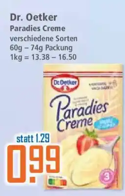 Klaas und Kock Dr. Oetker Paradies Creme Angebot