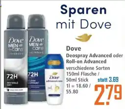 Klaas und Kock Dove Deospray Advanced oder Roll-on Advanced Angebot