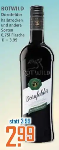 Klaas und Kock ROTWILD Dornfelder halbtrocken Angebot