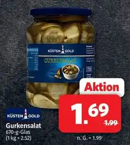 Markant Markt KÜSTEN GOLD Gurkensalat Angebot