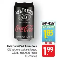 Schmidt's Märkte Jack Daniel's & Coca-Cola Angebot