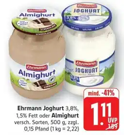 Schmidt's Märkte Ehrmann Joghurt oder Almighurt Angebot