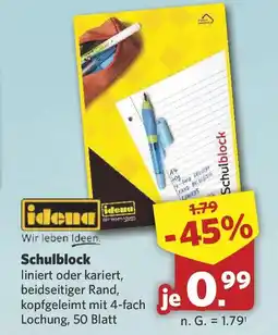 Combi idena Schulblock Angebot