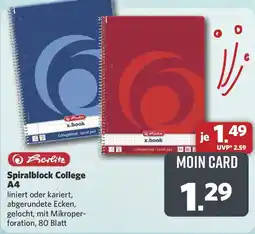 Combi Herlitz Spiralblock College A4 Angebot