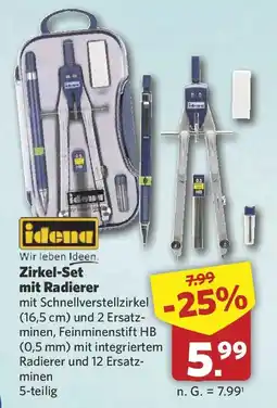 Combi idena Zirkel-Set mit Radierer Angebot