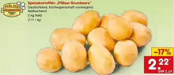 Netto Marken-Discount Speisekartoffeln „Pfälzer Grumbeere" Angebot