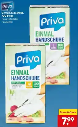 Netto Marken-Discount Priva Einmalhandschuhe Angebot