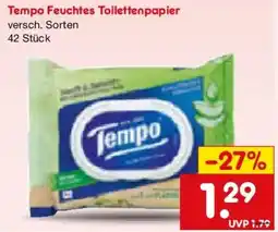 Netto Marken-Discount Tempo Feuchtes Toilettenpapier Angebot