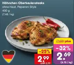 Netto Marken-Discount Hähnchen-Oberkeulensteaks Angebot