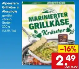 Netto Marken-Discount Alpenstern Grillkäse in Aluschale Angebot