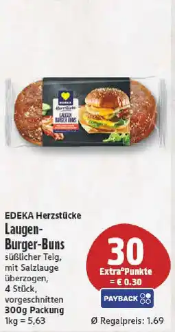 NP Discount EDEKA Herzstücke Laugen- Burger-Buns Angebot
