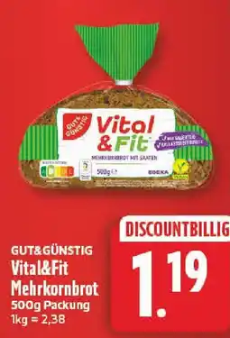NP Discount GUT&GÜNSTIG Vital&Fit Mehrkornbrot Angebot