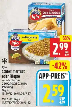 NP Discount Iglo Schlemmerfilet oder Filegro Angebot