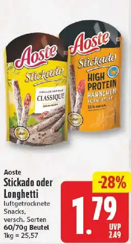 NP Discount Aoste Stickado oder Longhetti Angebot
