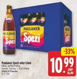 NP Discount Paulaner Spezi oder Limo Angebot