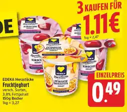 NP Discount EDEKA Herzstücke Fruchtjoghurt Angebot
