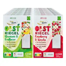 Netto Marken-Discount Kornmühle Fruchtriegel 150 g, verschiedene Sorten, 18er Pack Angebot