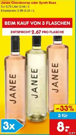 Netto Marken-Discount Janee Chardonnay oder Syrah Rose Angebot