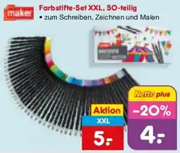 Netto Marken-Discount maker Farbstifte-Set XXL, 50-teilig Angebot