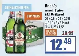 Zisch Beck's Angebot