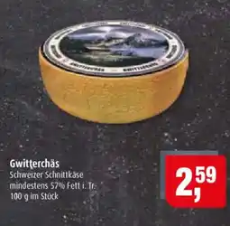 Markant Gwittterchäs Schweizer Schnittkäse Angebot