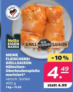 Netto Meine fleischerei hähnchen-oberkeulenspieße mariniert Angebot