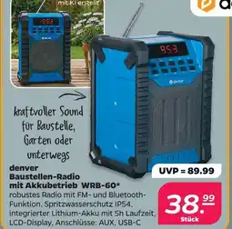 Netto Denver baustellen-radio mit akkubetrieb wrb-60 Angebot