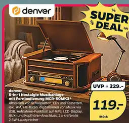 Netto Denver 5-in-1 nostalgie musikanlage mit fernbedienung mcr-50mk3 Angebot