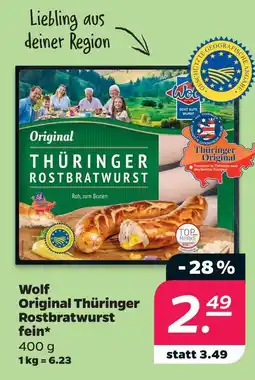 Netto Wolf original thüringer rostbratwurst fein Angebot