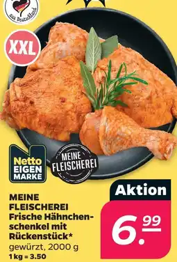 Netto Meine fleischerei frische hähnchenschenkel mit rückstück Angebot
