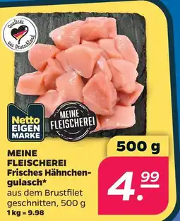 Netto Meine fleischerei frisches hähnchengulasch Angebot