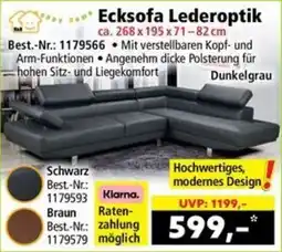 Norma Ecksofa Lederoptik Angebot