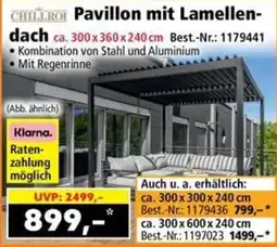Norma CHILLROI Pavillon mit Lamellendach Angebot