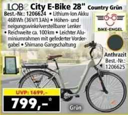 Norma LOBE City E-Bike 28" Country Grün Angebot