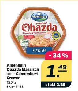 Netto Alpenhain obazda klassisch oder camembert creme Angebot