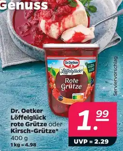 Netto Dr. oetker löffelglück rote grütze oder kirsch-grütze Angebot