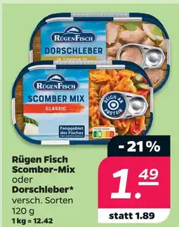 Netto Rügen fisch scomber-mix oder dorschleber Angebot