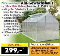 Norma Alu-Gewächshaus Angebot