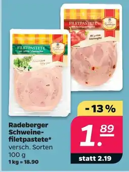 Netto Radeberger schweinefiletpastete Angebot