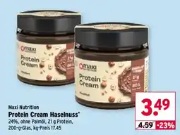 Wasgau Maxi Nutrition Protein Cream Haselnuss Angebot
