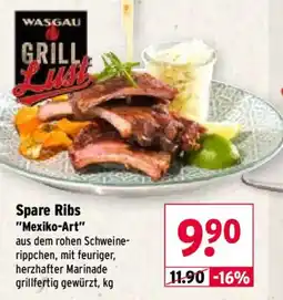 Wasgau WASGAU GRILL Lust Spare Ribs "Mexiko-Art" Angebot