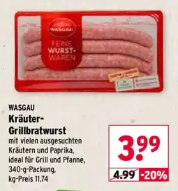 Wasgau WASGAU Kräuter-Grillbratwurst Angebot